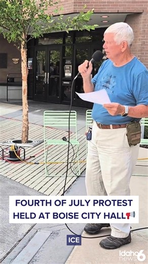 53K views · 1K reactions | Around 100 people came together at Boise City Hall on Friday for the Idaho 50501 Fourth of July protest. Organizers created the event to be a "people's town hall," where locals can express concerns, ask questions, and provide testimony, which the organization plans to deliver to Idaho lawmakers ️ #IdahoNews6 #NeighborhoodNews #FourthofJuly #BoiseCityHall #Idaho50501 | Idaho News 6 | Facebook