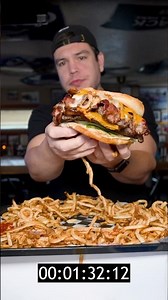 “2 LB BURGER CHALLENGE”… YA RIGHT! #foodchallenge #burgerchallenge #foodie #foodshorts #burgertime