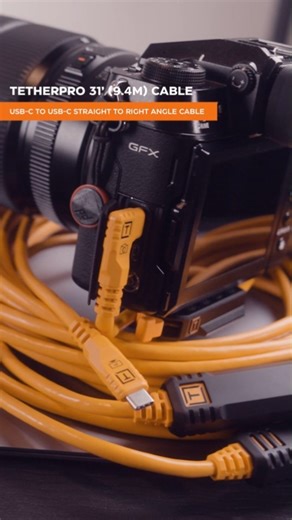Photographers know every second counts.⏱️ That's why we created the revolutionary TetherPro USB-C 31' cable.⚡ This cable is built for speed and distance, prioritizing data transfer for seamless studio or on-location shoots. 📷 Experience the difference with the TetherPro USB-C 31' cable by heading to the link in our bio! #photographyessentials #photographygear #fasttransfer #studiolife #onlocationshoot #tetherpro #tethertools #betterwhenyoutether | Tether Tools