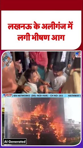 Lucknow Coaching Centre Fire: लखनऊ के अलीगंज में लगी भीषण आग - TV9 | #youtubeshorts #shorysvideo