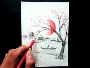 easy pencil colour drawing tutorial for beginners