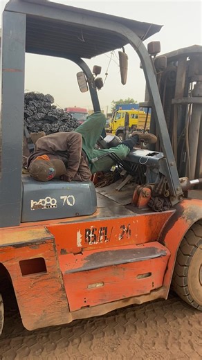 Young Truck Driver's Dance Moves by the Truck