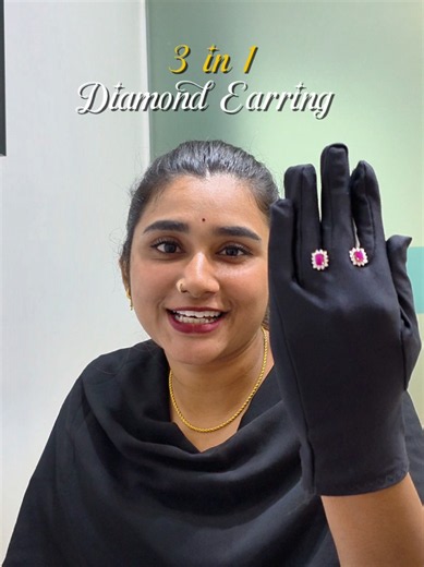 Why settle for one look when you can have three? 💎✨ Our 3-in-1 Diamond Earring gives you endless elegance. Gold rate RM 539/gm (16.6.2026) Visit our showroom at Masjid India, KL and King Street, Penang #meenagemsandjewels #littleindiapenang #masjidindiakl #diamond #fyppppppppppppppppppppppppppppp