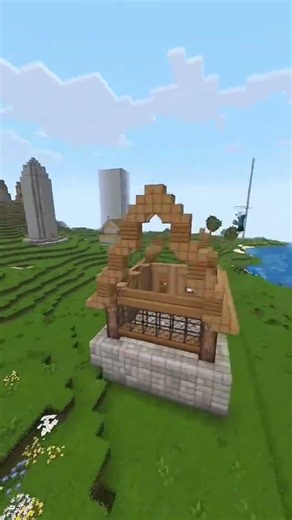 Minecraft Starter House 🏡 | Simple & Clean Build #shorts