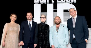 DiCaprio and Lawrence big up science in doomsday comedy