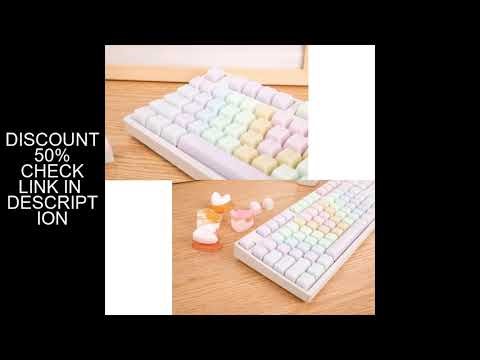 POM Jelly Keycap for Mechanical Keyboard,104 Keys Set,Backlit Support,OEM Profile Rainbow