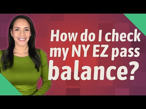 How do I check my NY EZ pass balance?