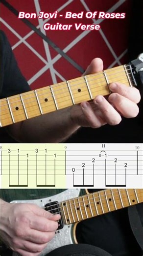 #tutorial Bon Jovi - Bed Of Roses #guitar #guitarlesson #guitartutorial #guitarcover