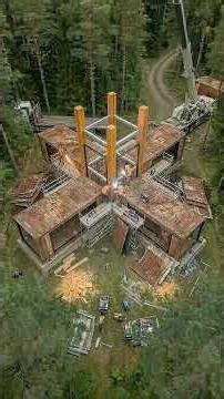 Empty Forest Plot → Luxury Gothic Cross Container House With Tower 🌲