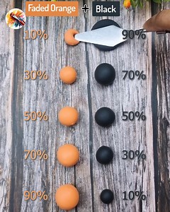 909K views · 623 reactions | Faded Orange Vs Black Satisfying color mixing Clay #Satisfying #Christmas #clay #crafts #Shorts | Painting Concept | Facebook