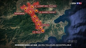 Incendie dans le Var : un feu toujours incontrôlable