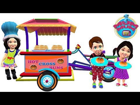 Hot Cross Buns Song with Lyrics - Nursery Rhymes for Children in English | Mum Mum TV