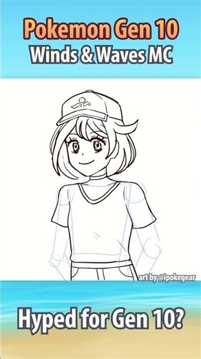 Drew the New Gen 10 Female MC 👀 | Pokémon Winds & Waves