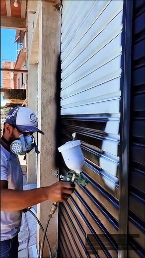 Smooth Finish Spray Painting – Transforming Outdoor Shutters with Clean Coating