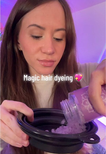 Magic Hair Dyeing with Crystals: ASMR Experience