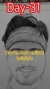 How To Draw Realistic Hair. Day -31 #art #drawing #shorts