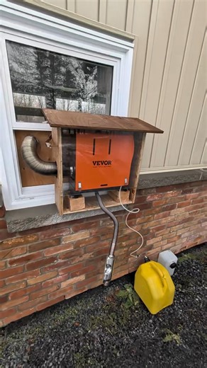 Diesel Heaters are fairly quiet, especially if you set it up outside, you just barely hear the fan inside the garage. Outside it's a little noisy, probably as loud as a window a/c. And yes I'll be lifting the tank level or higher then the heater. #dieselheater #diy #winter #garage #diesel | Modern Homestead