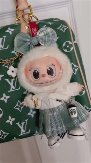 Styling a Labubu to match my green Speedy ☘️