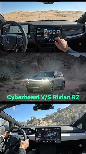 Tesla Cyberbeast vs Rivian R2 #futurecars #luxurycars #suvreview #supercar #hypercar #suv #car 2