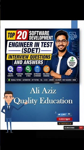 SDET Interview Questions and Answers 🚀 | Testing Interview Tips