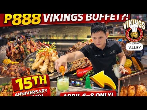 [4K] VIKINGS BUFFET 15TH ANNIVERSARY ₱888 PROMO U.P Town Center Mall | Lunch & Dinner Limited Promo!