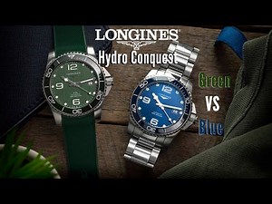 Longines Hydro Conquest Blue Vs Green Comparison