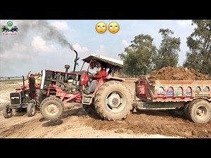 Tractor Stunt | MF 385 | Tractor Fail Complication | Soil loaded Trolley | Punjab Tractors