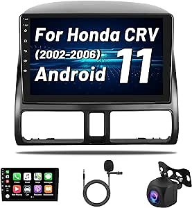 9 Inch Android Car Stereo Wireless CarPlay for 2002 2003 2004 2005 2006 Honda CRV Radio Android Auto Car Radio Touchscreen CRV Carplay Stereo with GPS WiFi Bluetooth