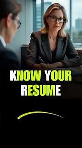 Using a good format is fine.But not knowing your own resume? That’s a red flag.