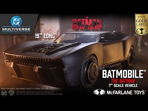 NEW DC Multiverse™ The Batman™: Batmobile™ 7" Scale Vehicle Gold Label | Action Figure Showcase