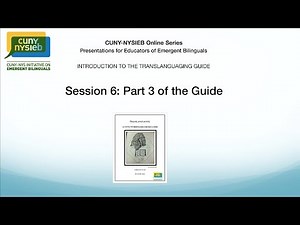 Session 6: Part 3 of the Guide
