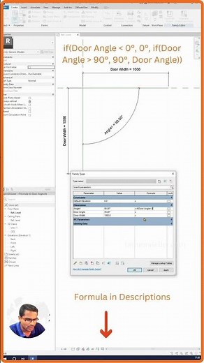 Revit - If Else Formula Door Swing