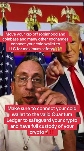 Move your xrp off robinhood and coinbase and many other exchanges connect your cold wallet to LLC for maximum safety🔐🔐#crypto #xrparmy #coinbase #xlm #XRP