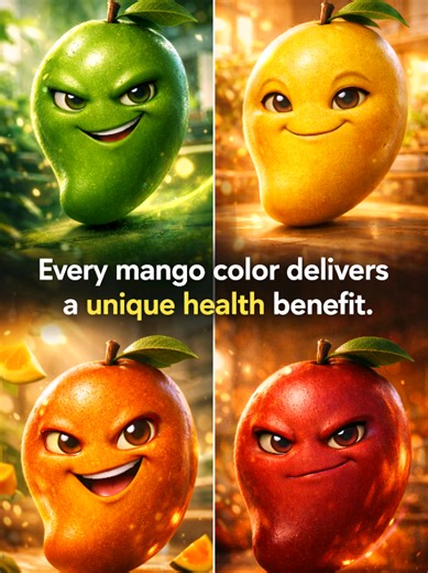 Stop buying the wrong mango 🥭 Did you know mangoes can taste sweet in every color? The green one isn’t always unripe — it’s often just a different variety or less sun exposure, not a bad mango! Color doesn’t decide sweetness — smell, softness, and aroma do. Choose wisely and save this mango life hack for your next grocery trip 🛒 #mango #KitchenTips #HealthHacks #GroceryHacks #cookingtricks