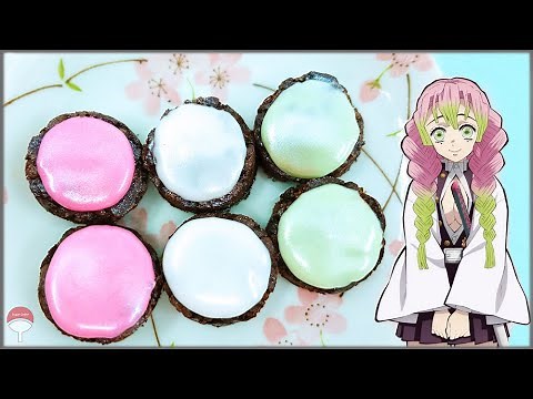 DEMON SLAYER: KIMETSU NO YAIBA Flourless Brownie Cookies Dango🍡Anime Baking Food Dessert Ideas