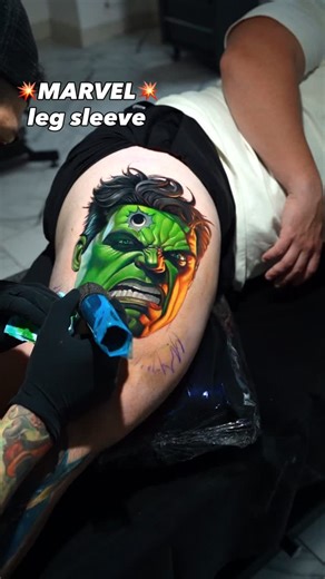 Pablo Ezequiel Frias on Instagram: "LEG SLEEVE MARVEL! Kicking things off with Hulk 👊🏽 and Wolverine 🐺🔥 Back to tattooing in NYC this week — let’s go! March is open for bookings. Send me an email to lock your spot./ pablofriastattoos@gmail.com . Esta semana vuelvo a trabajar en NYC — let’s go! Marzo ya está abierto para citas. Escríbeme por email para agendar!!!!"