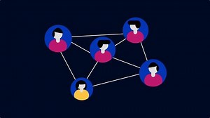 2D animation connectivity, communication, cooperation in teams