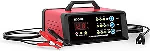 NOONE 2/6/10A Car Battery Charger, 6V/12V Fully Automatic Battery Charger/Maintainer, Smart Car Battery Charger with Winter Mode
