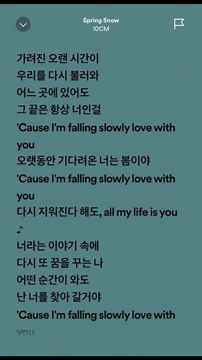 10CM Spring Snow Lyrics | Popular Music Video on TikTok