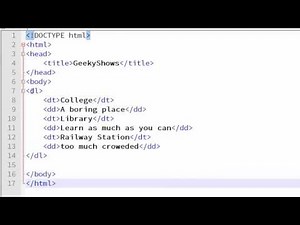 37. Definition List in HTML (Hindi)