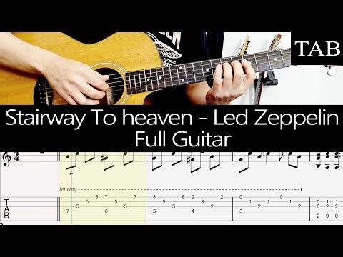 STAIRWAY TO HEAVEN - Led Zeppelin (Jimmy Page) Full Guitar cover + TAB