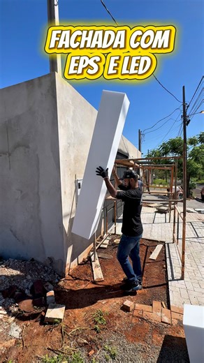 Fachada kurpan com eps e led 🔥👊 #eps #obras #arquitetura #gesso #construção | Bronson Marques