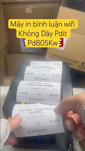 Máy in bình luận wifi Không Dây Pdit Pd805Kw