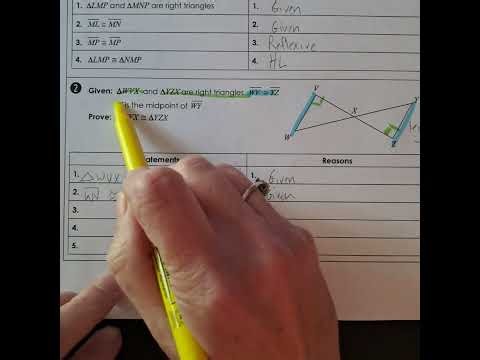 Geometry Unit 4. Right Triangle Congruence Proofs HL. All Things Algebra