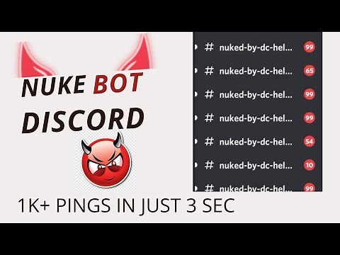 HOW TO MAKE NUKE DISCORD NUKE BOT IN PHONE/PC | NUKE BOT V2 |1K+ PINGS IN 3SEC |#nukebot