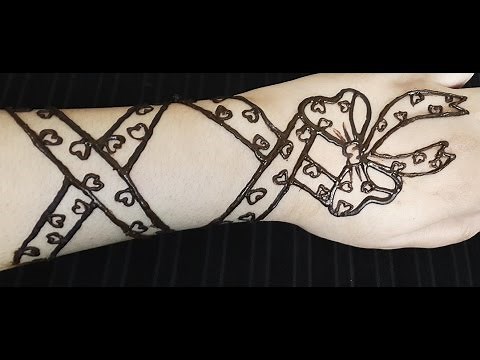 Bow Henna Design - Simple Cute Henna Tattoo - Quick and Easy Mehendi for Beginners