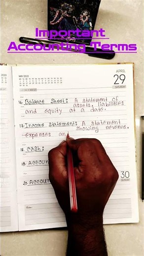 Important Accounting Terms You Must Know | Balance Sheet, Income Statement & More #englishshorts