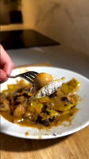 Truffle Ravioli in Porcini Butter Sauce