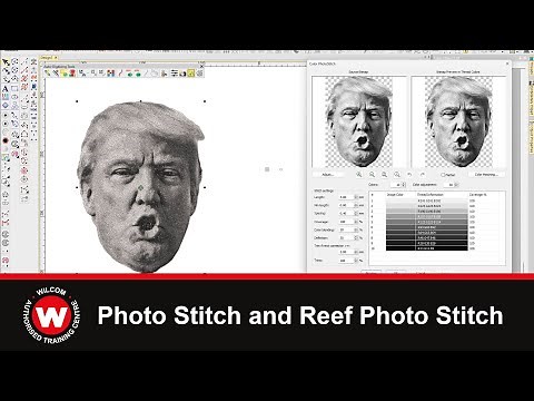 Wilcom Elements 1 and 2. Photo Stitch and Reef Photo Stitch