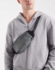 ASOS DESIGN cross body bum bag in grey | ASOS